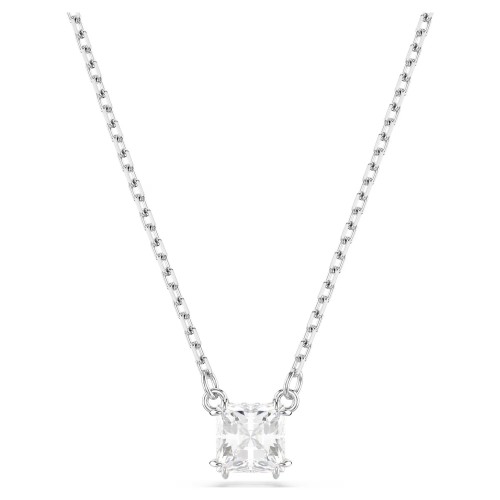 SWAROVSKI Stilla Μενταγιόν με αλυσίδα, Τετράγωνη κοπή, Επιροδιωμένο 5701903