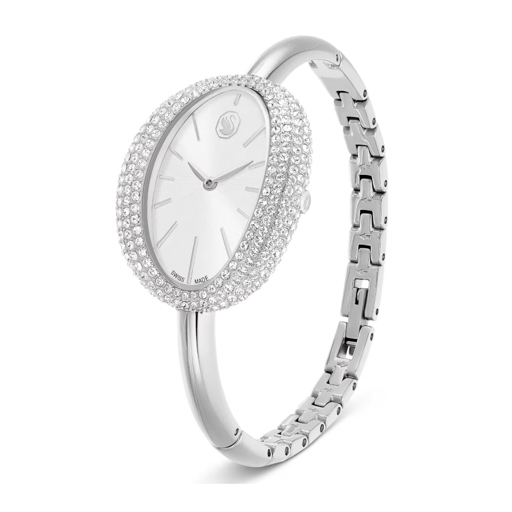 SWAROVSKI Imber Bangle Eλβετικής κατασκευής, Μπρασελέ από Ανοξείδωτο Ατσάλι, Ασημί τόνος, 5705419