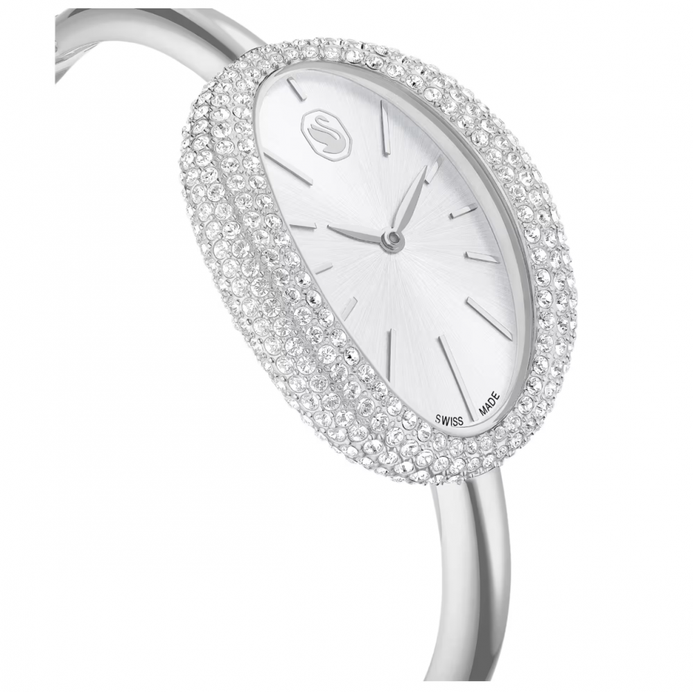 SWAROVSKI Imber Bangle Eλβετικής κατασκευής, Μπρασελέ από Ανοξείδωτο Ατσάλι, Ασημί τόνος, 5705419