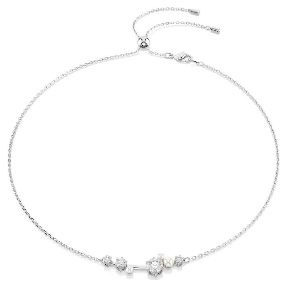 SWAROVSKI Constella Κολιέ Crystal pearls Στρογγυλή κοπή, Λευκό, Επιροδιωμένο 5705626