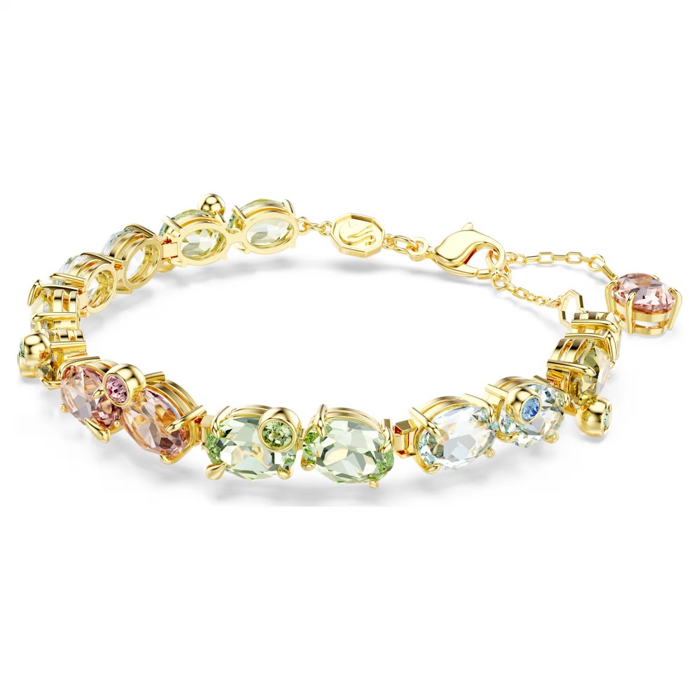 SWAROVSKI Gema Tennis Βραχιόλι, Μίξη Κοπών, Πολύχρωμο, Επιμετάλλωση σε Χρυσό Τόνο 5705808 SWAROVSKI Gema Tennis Βραχιόλι, Μίξη Κοπών, Πολύχρωμο, Επιμετάλλωση σε Χρυσό Τόνο 5705808