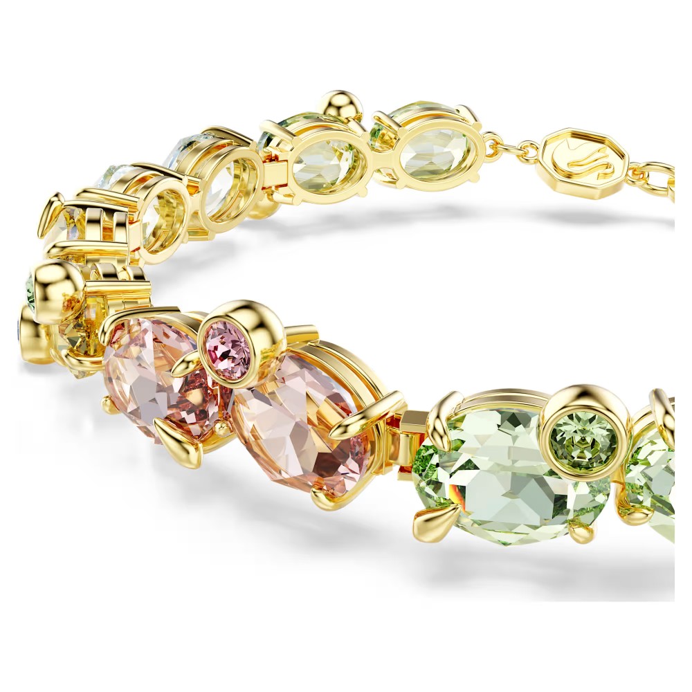 SWAROVSKI Gema Tennis Βραχιόλι, Μίξη Κοπών, Πολύχρωμο, Επιμετάλλωση σε Χρυσό Τόνο 5705808 SWAROVSKI Gema Tennis Βραχιόλι, Μίξη Κοπών, Πολύχρωμο, Επιμετάλλωση σε Χρυσό Τόνο 5705808