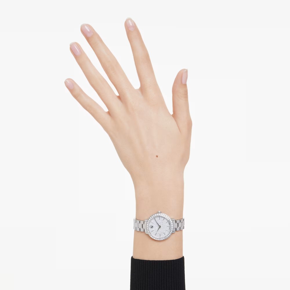 SWAROVSKI Eλβετικής κατασκευής, Μεταλλικό μπρασελέ, Ασημί τόνος, Ανοξείδωτο ατσάλι 5706182