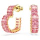 SWAROVSKI Κρίκοι Matrix, Baguette Κοπή, "Καρδιά" Ροζ, Χρυσός Τόνος 5706340