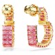 SWAROVSKI Κρίκοι Matrix, Baguette Κοπή, "Καρδιά" Ροζ, Χρυσός Τόνος 5706340