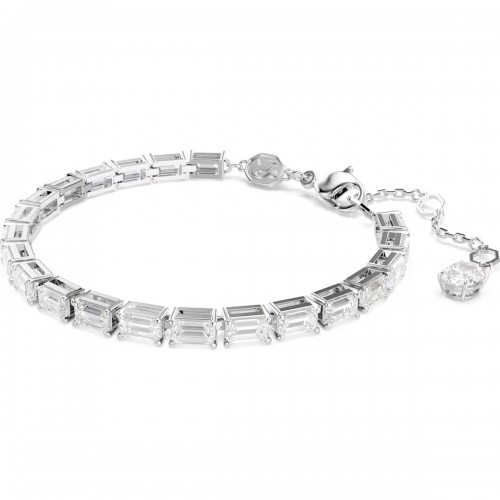 SWAROVSKI Βραχιόλι Matrix Tennis Baguette κοπή, Λευκό, Επιμετάλλωση ροδίου 5707200