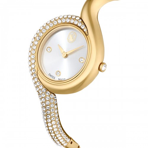 SWAROVSKI Dextera Bangle Eλβετικής κατασκευής, Μπρασελέ από Ανοξείδωτο Ατσάλι, Χρυσός τόνος, 5708030