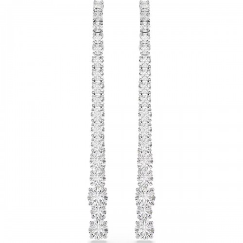 SWAROVSKI Σκουλαρίκια-σταγόνα Matrix Στρογγυλή Κοπή, Λευκά, Επιμετάλλωση ροδίου 5709257