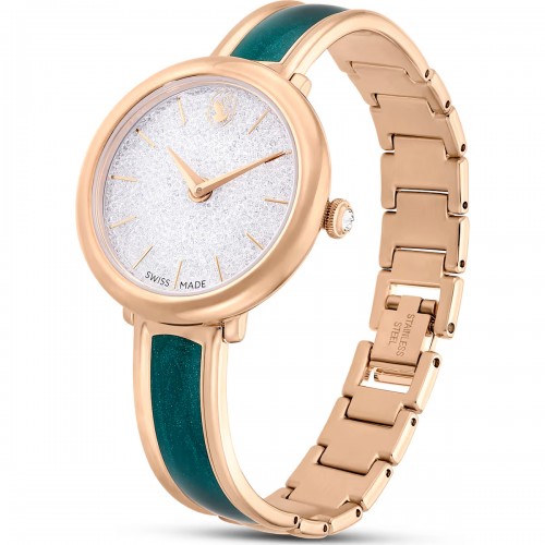 SWAROVSKI Crystalline Πράσινο, Με Μπρασελέ από Ανοξείδωτο Ατσάλι σε Ροζ-Χρυσό 5709816