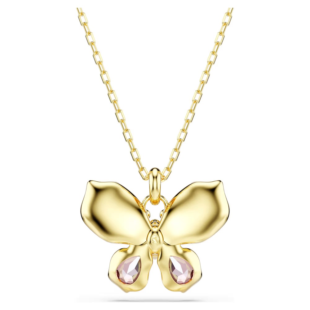 SWAROVSKI Idyllia Μενταγιόν με αλυσίδα, Pave, Μίξη Κοπών, Πεταλούδα, Χρυσός Τόνος 5709950