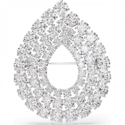 SWAROVSKI Καρφίτσα Matrix Στρογγυλή Κοπή, Λευκή, Επιμετάλλωση ροδίου 5714648