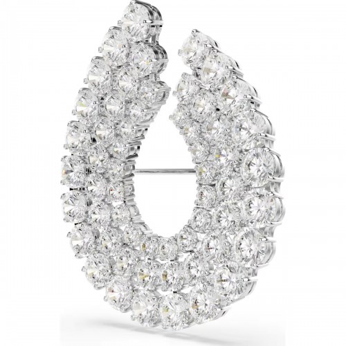 SWAROVSKI Καρφίτσα Matrix Στρογγυλή Κοπή, Λευκή, Επιμετάλλωση ροδίου 5714648