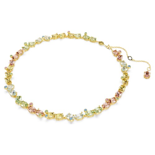 SWAROVSKI Tennis Gema Κολιέ, Μείξη κοπών, Πολύχρωμο, Επιχρυσωμένο 5714836
