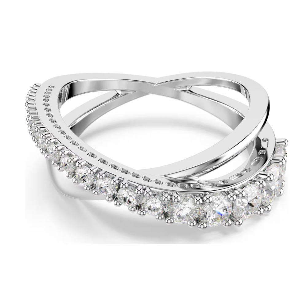 SWAROVSKI Δαχτυλίδι Hyperbola Μίξη κοπών, Λευκό, Επιμετάλλωση ροδίου 5714952