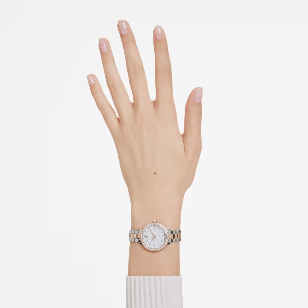 SWAROVSKI Ρολόι Ελβετικής Κατασκευής με Μπρασελέ από Ανοξείδωτο Ατσάλι Δύο Τόνων 5715028 SWAROVSKI Ρολόι Ελβετικής Κατασκευής με Μπρασελέ από Ανοξείδωτο Ατσάλι Δύο Τόνων 5715028