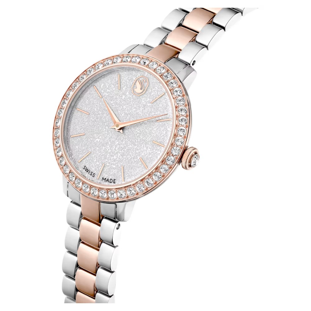 SWAROVSKI Ρολόι Ελβετικής Κατασκευής με Μπρασελέ από Ανοξείδωτο Ατσάλι Δύο Τόνων 5715028 SWAROVSKI Ρολόι Ελβετικής Κατασκευής με Μπρασελέ από Ανοξείδωτο Ατσάλι Δύο Τόνων 5715028