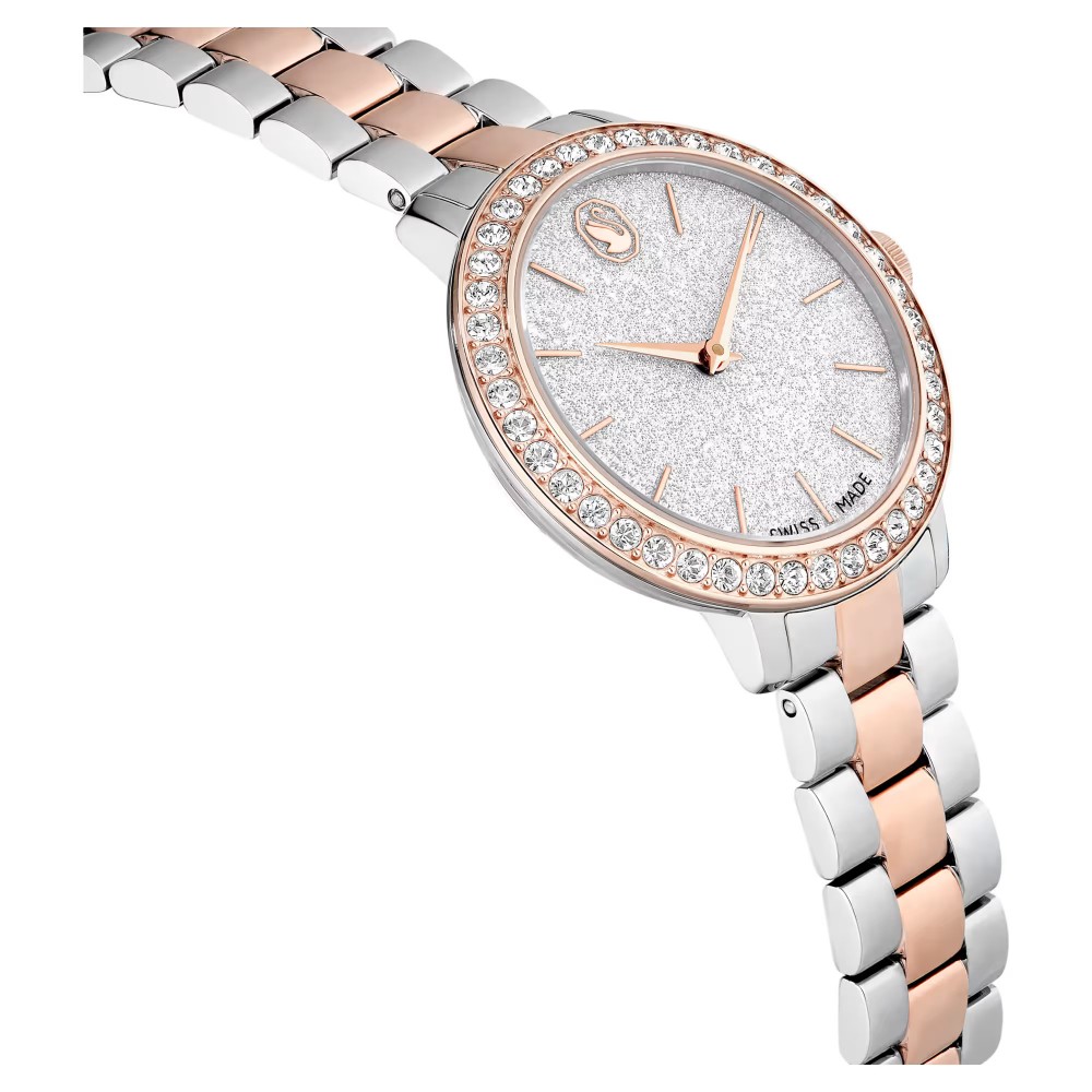 SWAROVSKI Ρολόι Ελβετικής Κατασκευής με Μπρασελέ από Ανοξείδωτο Ατσάλι Δύο Τόνων 5715028 SWAROVSKI Ρολόι Ελβετικής Κατασκευής με Μπρασελέ από Ανοξείδωτο Ατσάλι Δύο Τόνων 5715028