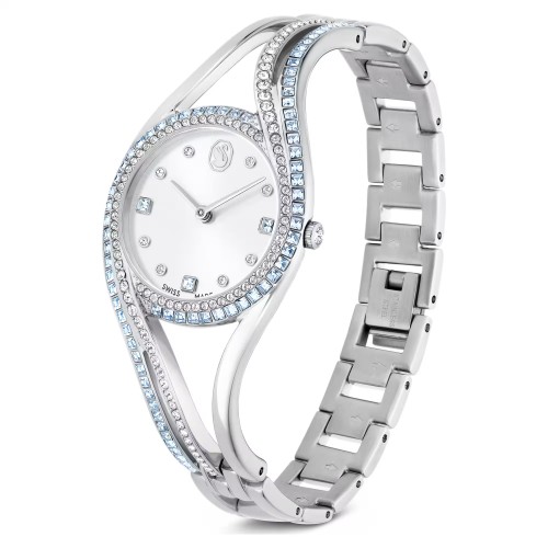 SWAROVSKI Hyperbola Bangle Eλβετικής κατασκευής, Μπρασελέ από Ανοξείδωτο Ατσάλι, Ασημί τόνος, 5715463