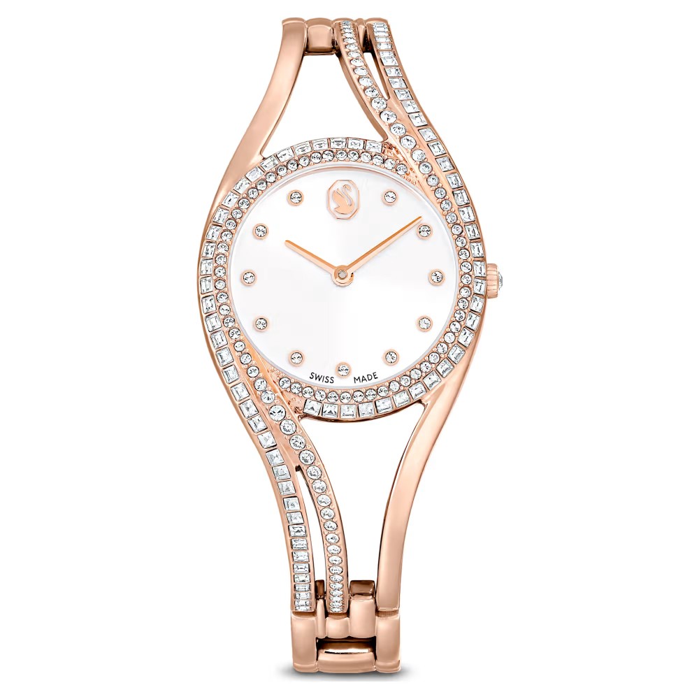 SWAROVSKI Hyperbola Bangle Eλβετικής κατασκευής, Μπρασελέ από Ανοξείδωτο Ατσάλι, Ροζ-Χρυσός τόνος, 5715465 SWAROVSKI Hyperbola Bangle Eλβετικής κατασκευής, Μπρασελέ από Ανοξείδωτο Ατσάλι, Ροζ-Χρυσός τόνος, 5715465