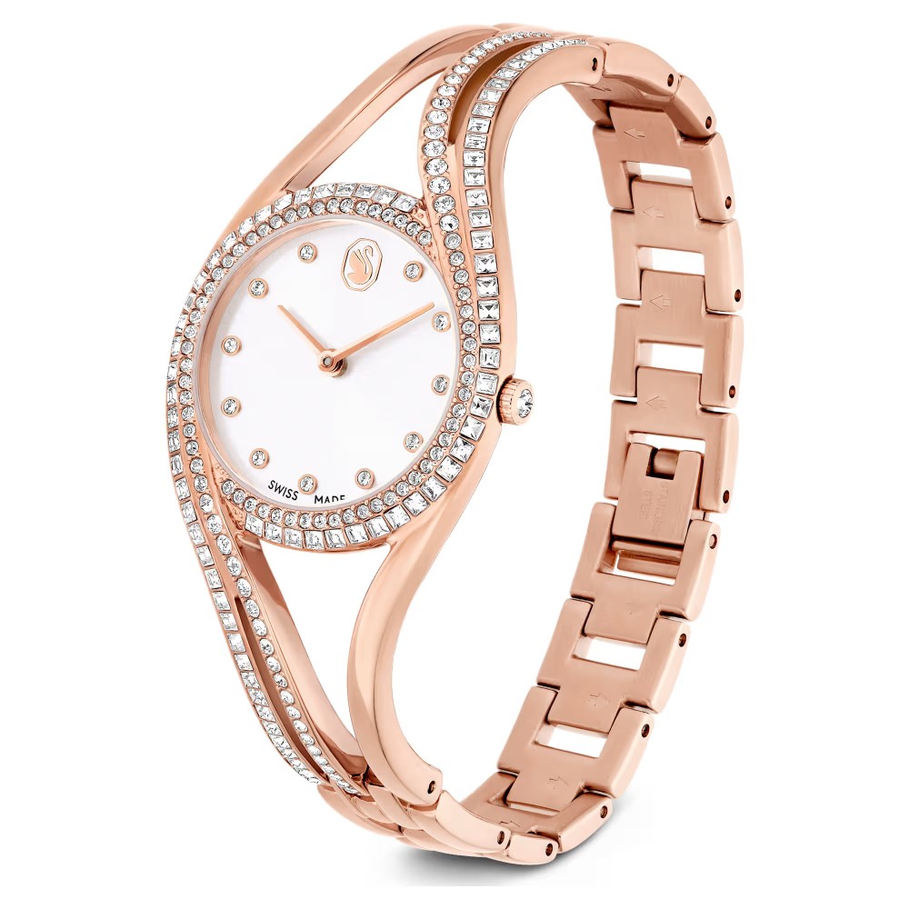 SWAROVSKI Hyperbola Bangle Eλβετικής κατασκευής, Μπρασελέ από Ανοξείδωτο Ατσάλι, Ροζ-Χρυσός τόνος, 5715465 SWAROVSKI Hyperbola Bangle Eλβετικής κατασκευής, Μπρασελέ από Ανοξείδωτο Ατσάλι, Ροζ-Χρυσός τόνος, 5715465