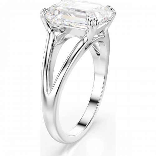 SWAROVSKI Δαχτυλίδι κοκτέιλ Stilla, Οκτάγωνη κοπή, Λευκό, σε Ασημί Τόνο 5717877