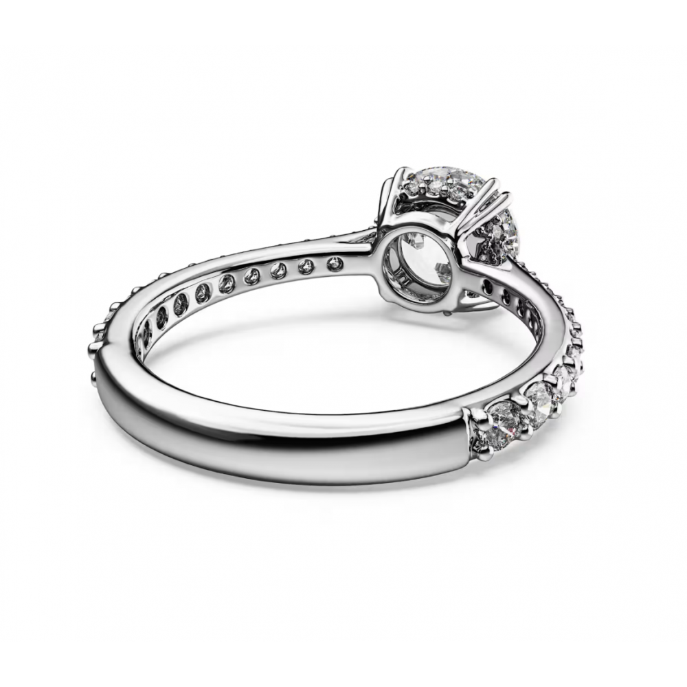 SWAROVSKI Δαχτυλίδι κοκτέιλ Stilla, Στρογγυλή κοπή, Pave, Λευκό, Ασημί Τόνο 5717936