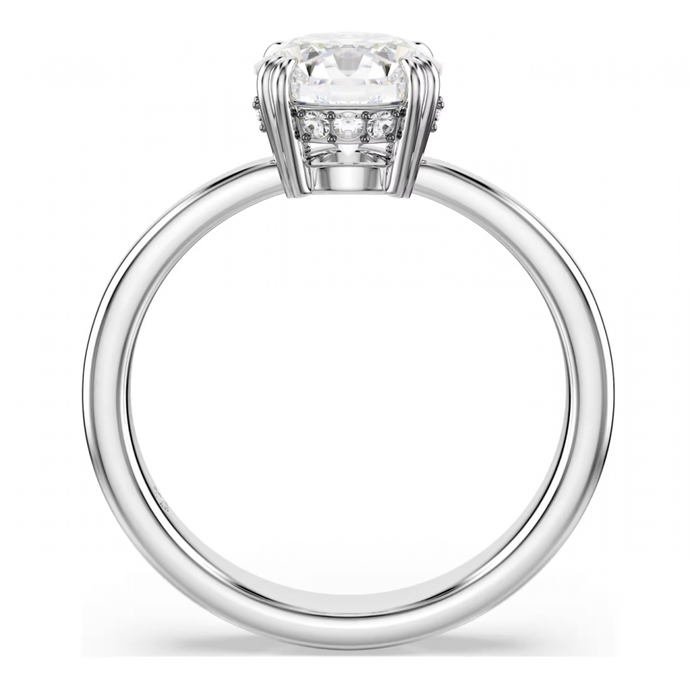 SWAROVSKI Δαχτυλίδι κοκτέιλ Stilla, Στρογγυλή κοπή, Λευκό, σε Ασημί Τόνο 5717939