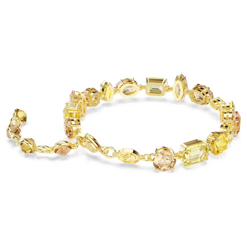 SWAROVSKI Gema Βραχιόλι, Μίξη Κοπών, Κίτρινο, Επιμετάλλωση σε Χρυσό Τόνο 5718072