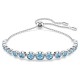 Swarovski Βραχιόλι Imber Tennis Στρογγυλές κοπές, Μπλε, Επιμετάλλωση ροδίου 5719282