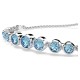 Swarovski Βραχιόλι Imber Tennis Στρογγυλές κοπές, Μπλε, Επιμετάλλωση ροδίου 5719282
