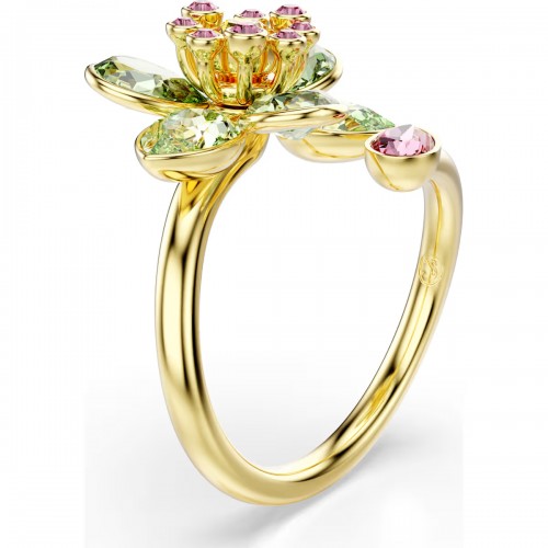 SWAROVSKI Idyllia Δαχτυλίδι Μίξη κοπών, Λουλούδι, Πολύχρωμο Επιχρυσωμένο 5721599