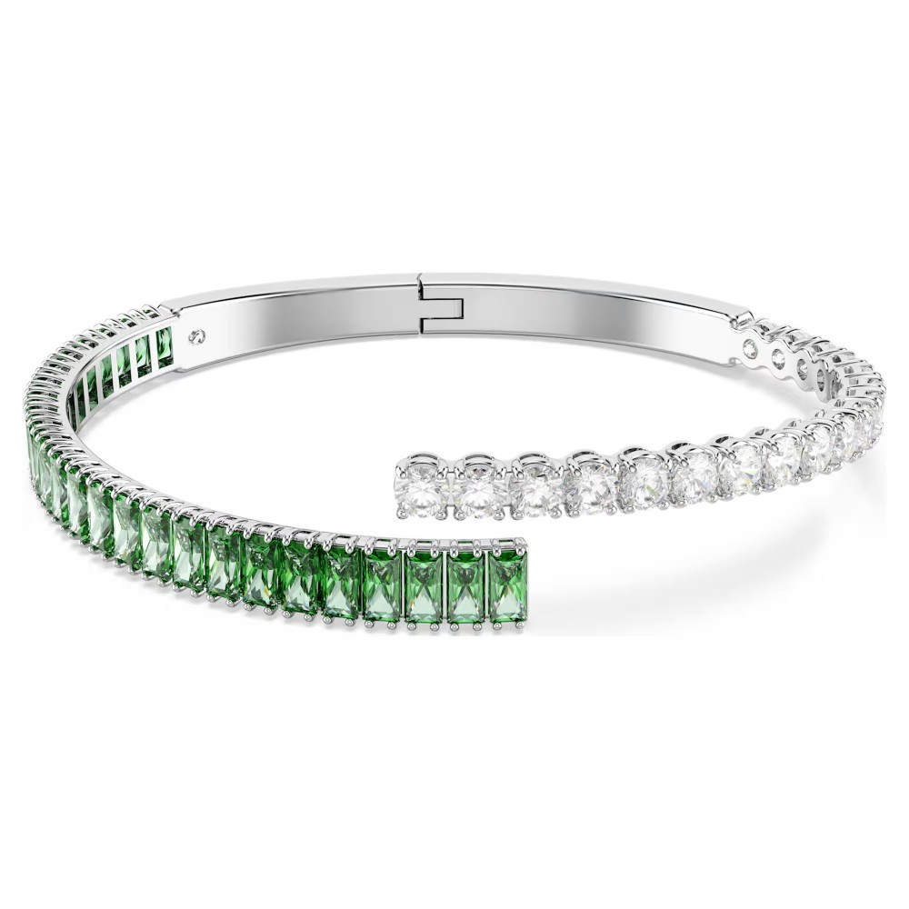 SWAROVSKI, Matrix Άκαμπτο βραχιόλι, Μικτή Κοπή, Πράσινο, Επιμετάλλωση Ροδίου 5722461 SWAROVSKI, Matrix Άκαμπτο βραχιόλι, Μικτή Κοπή, Πράσινο, Επιμετάλλωση Ροδίου 5722461