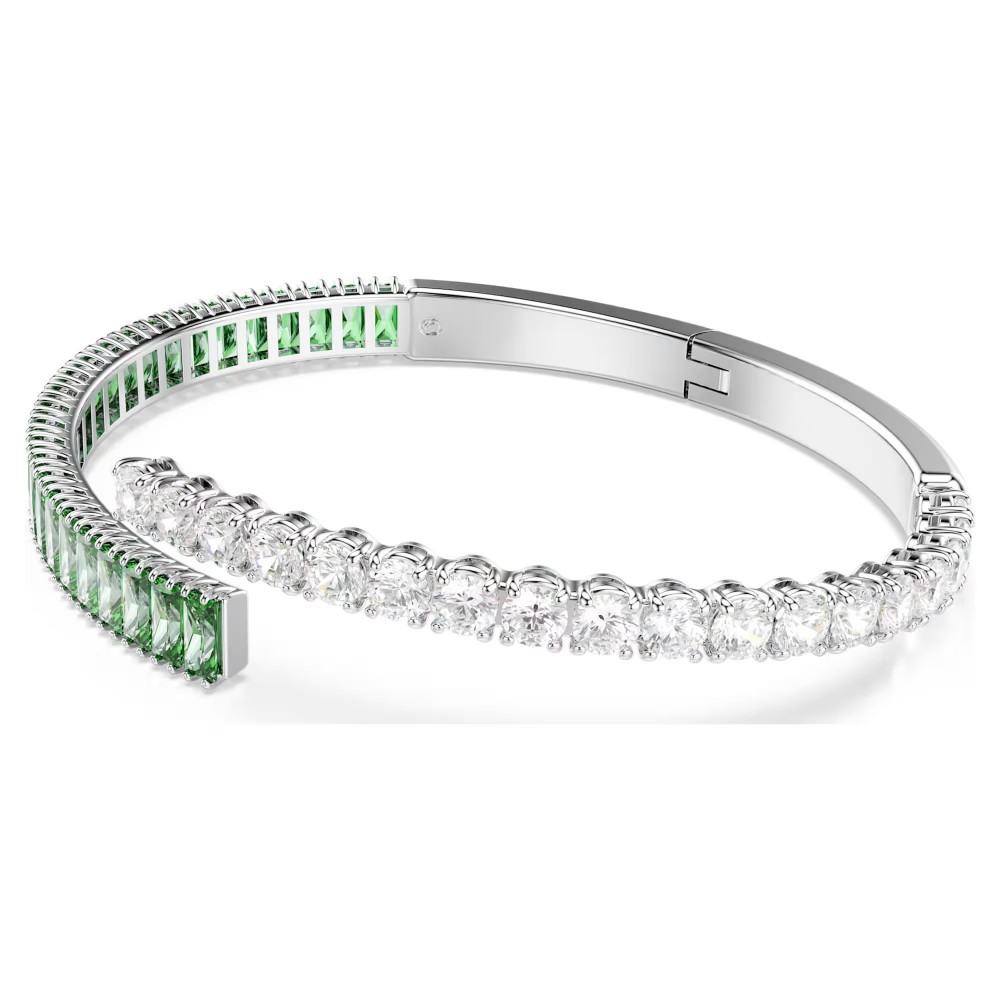 SWAROVSKI, Matrix Άκαμπτο βραχιόλι, Μικτή Κοπή, Πράσινο, Επιμετάλλωση Ροδίου 5722461 SWAROVSKI, Matrix Άκαμπτο βραχιόλι, Μικτή Κοπή, Πράσινο, Επιμετάλλωση Ροδίου 5722461