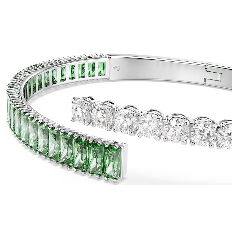 SWAROVSKI, Matrix Άκαμπτο βραχιόλι, Μικτή Κοπή, Πράσινο, Επιμετάλλωση Ροδίου 5722461 SWAROVSKI, Matrix Άκαμπτο βραχιόλι, Μικτή Κοπή, Πράσινο, Επιμετάλλωση Ροδίου 5722461