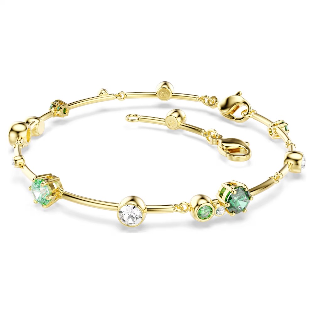 SWAROVSKI Constella Βραχιόλι Μίξη Κοπών Πράσινο - Λευκό, Επιχρυσωμένο 5722478 SWAROVSKI Constella Βραχιόλι Μίξη Κοπών Πράσινο - Λευκό, Επιχρυσωμένο 5722478
