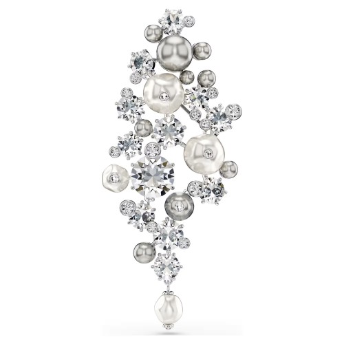SWAROVSKI Καρφίτσα Constella, Crystal Pearl, Στρογγυλή Κοπή, Λευκή, Επιμετάλλωση ροδίου 5722516 SWAROVSKI Καρφίτσα Constella, Crystal Pearl, Στρογγυλή Κοπή, Λευκή, Επιμετάλλωση ροδίου 5722516