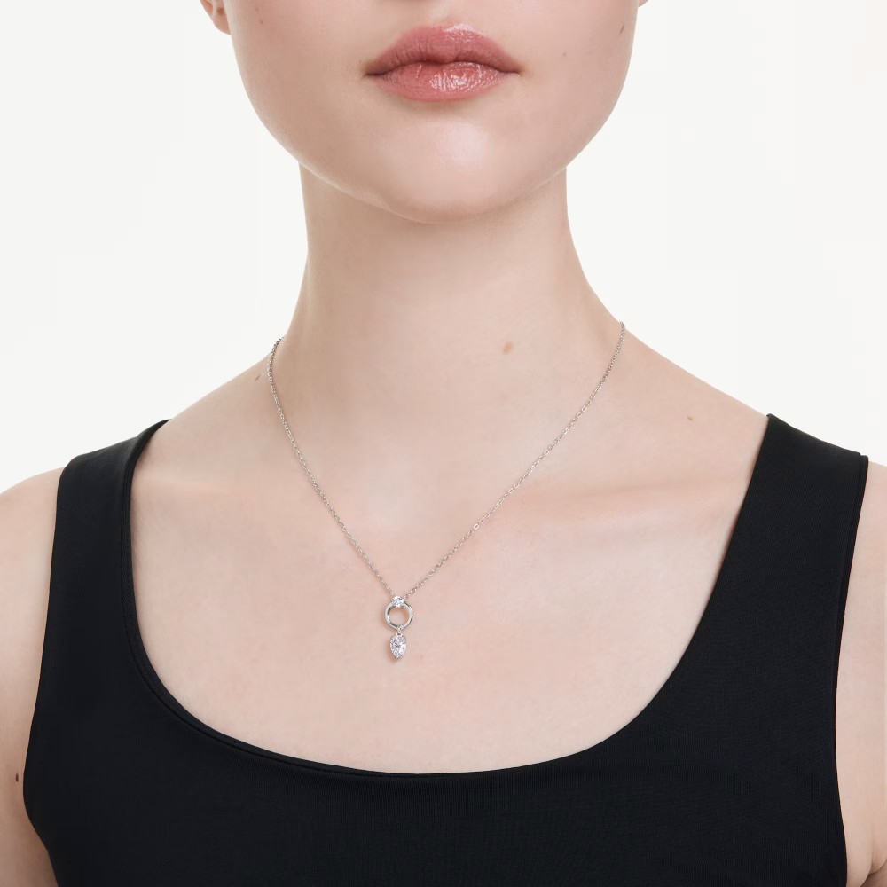 SWAROVSKI Mesmere Μενταγιόν με αλυσίδα, Λευκό, Pear Κοπή Επιροδιωμένο 5723146 SWAROVSKI Mesmere Μενταγιόν με αλυσίδα, Λευκό, Pear Κοπή Επιροδιωμένο 5723146