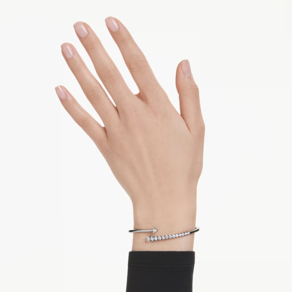 SWAROVSKI Sublima Άκαμπτο βραχιόλι, λευκό, Επιμετάλλωση Ρουθηνίου 5723171 SWAROVSKI Sublima Άκαμπτο βραχιόλι, λευκό, Επιμετάλλωση Ρουθηνίου 5723171