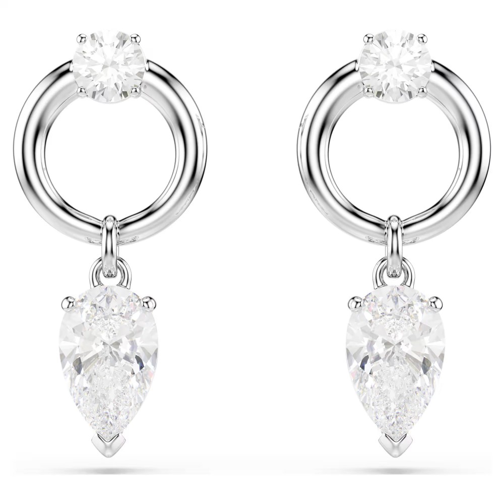 SWAROVSKI Σκουλαρίκια-σταγόνα Mesmera Μίξη Κοπών, Λευκά, Επιμετάλλωση ροδίου 5723177