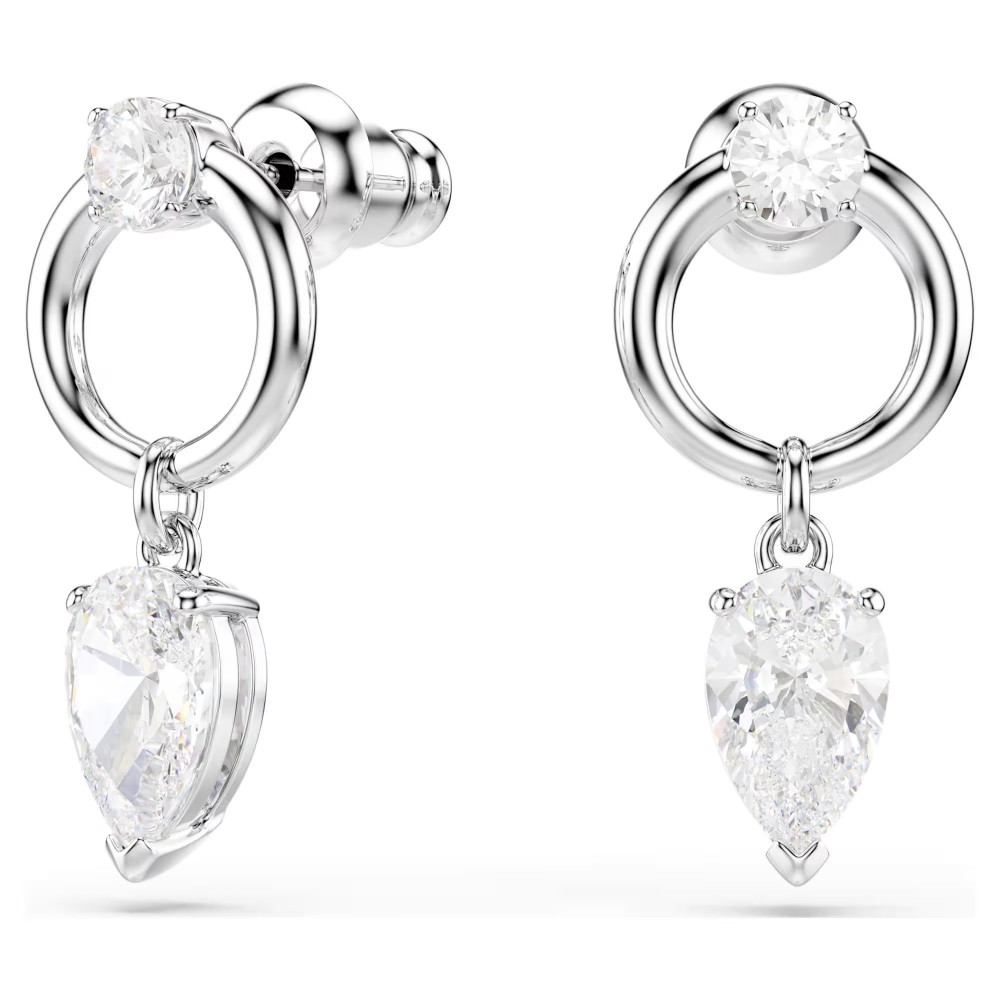 SWAROVSKI Σκουλαρίκια-σταγόνα Mesmera Μίξη Κοπών, Λευκά, Επιμετάλλωση ροδίου 5723177