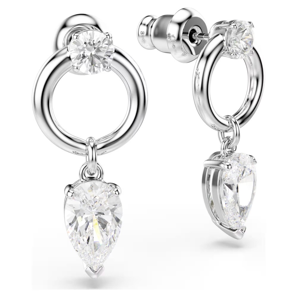 SWAROVSKI Σκουλαρίκια-σταγόνα Mesmera Μίξη Κοπών, Λευκά, Επιμετάλλωση ροδίου 5723177