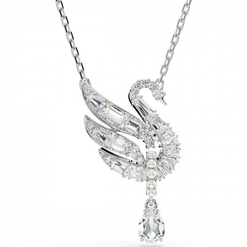 SWAROVSKI Κολιέ Vienna Swan, Λευκό, Επιμετάλλωση ροδίου 5723387