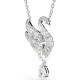 SWAROVSKI Κολιέ Vienna Swan, Λευκό, Επιμετάλλωση ροδίου 5723387