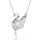 SWAROVSKI Κολιέ Vienna Swan, Λευκό, Επιμετάλλωση ροδίου 5723387
