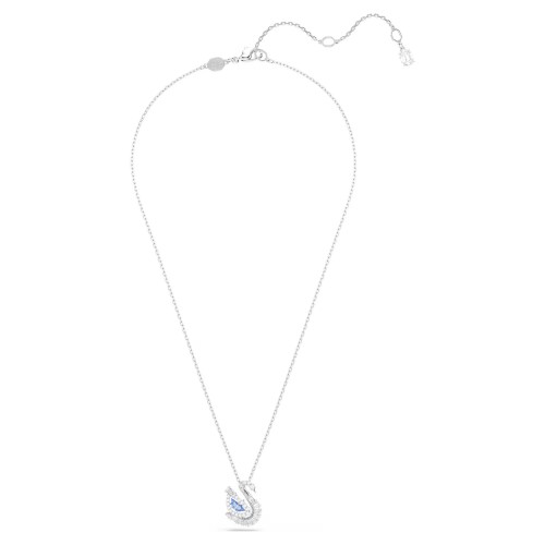 SWAROVSKI Μενταγιόν Swarovski Swan, Μπλε, Μίξη Κοπών, Επιμετάλλωση ροδίου 5723389