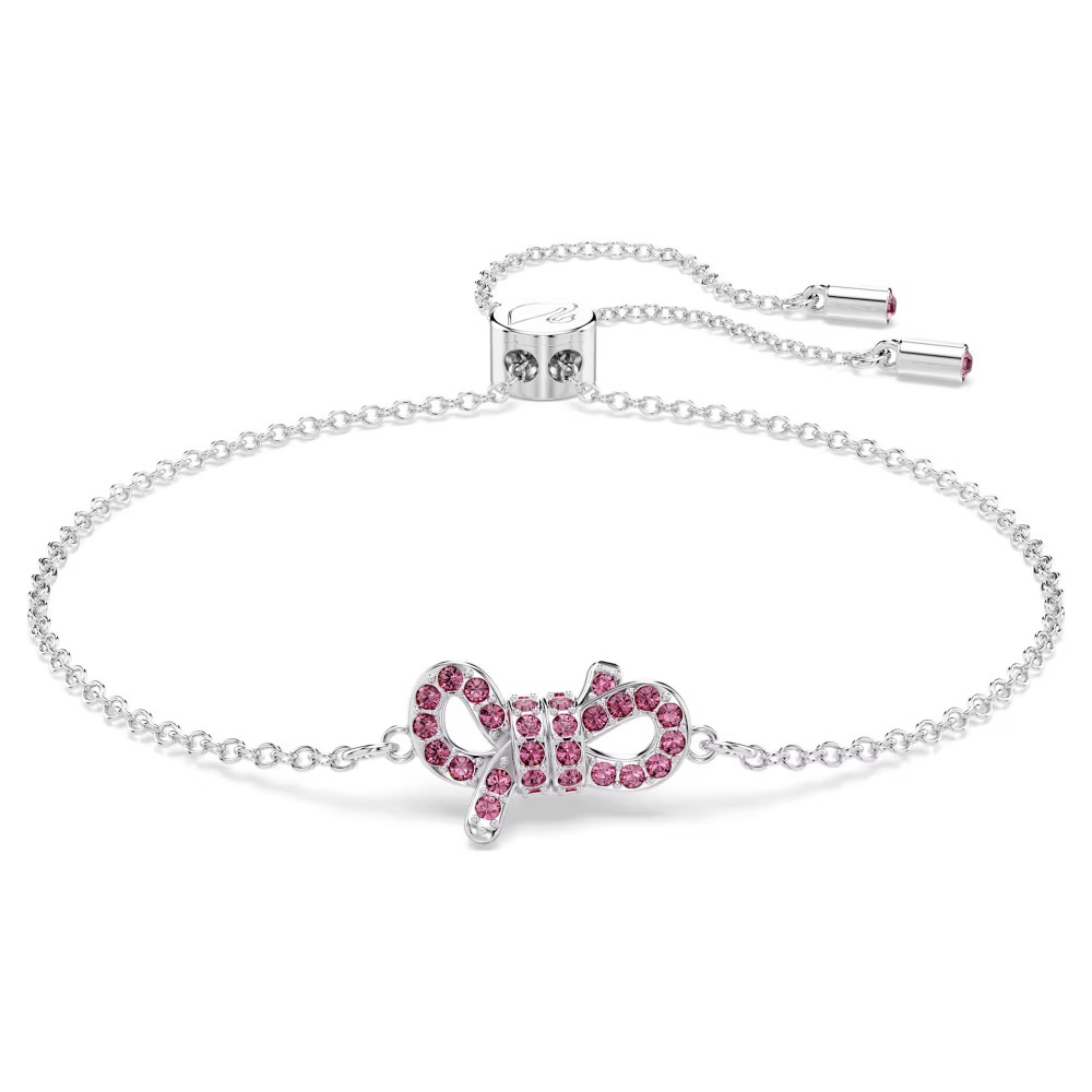 SWAROVSKI Lifelong Bow Βραχιόλι Φιόγκος, Ροζ, Επιροδιωμένο 5723553