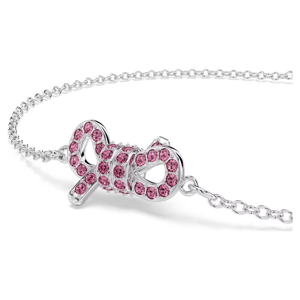 SWAROVSKI Lifelong Bow Βραχιόλι Φιόγκος, Ροζ, Επιροδιωμένο 5723553