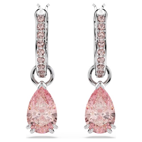 SWAROVSKI Attract Σκουλαρίκια Kοπή Αχλάδι, Ροζ Επιροδιωμένα 5723566