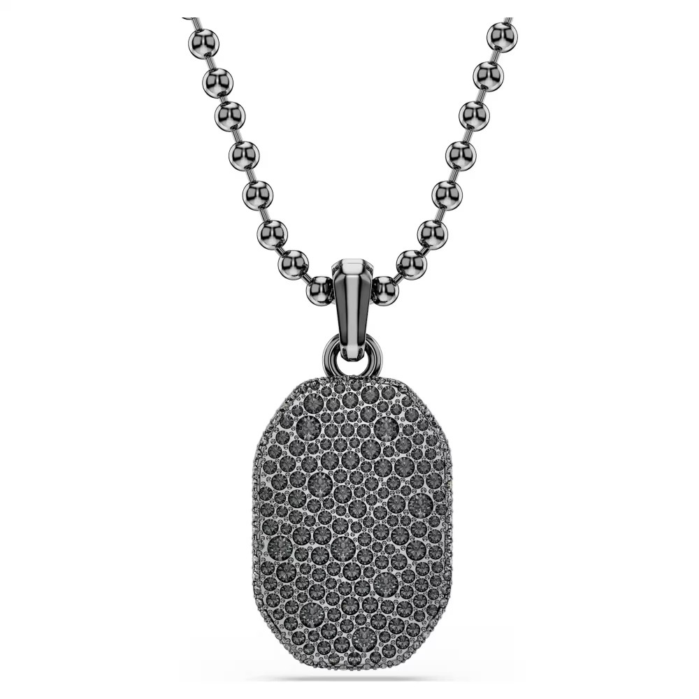 SWAROVSKI Dextera Οκτάγωνο Μενταγιόν με αλυσίδα, Μαύρο, Στρογγυλή Κοπή Επιρουθηνιωμένο 5724595