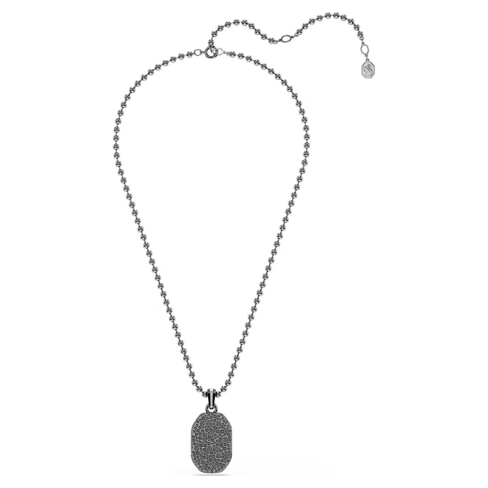 SWAROVSKI Dextera Οκτάγωνο Μενταγιόν με αλυσίδα, Μαύρο, Στρογγυλή Κοπή Επιρουθηνιωμένο 5724595